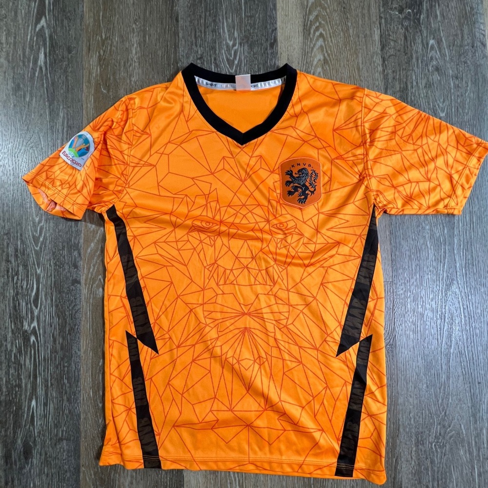 Truong Thuan Netherlands Soccer Jersey Mens XL Orange KNVB Euro 2020 Lion Top
